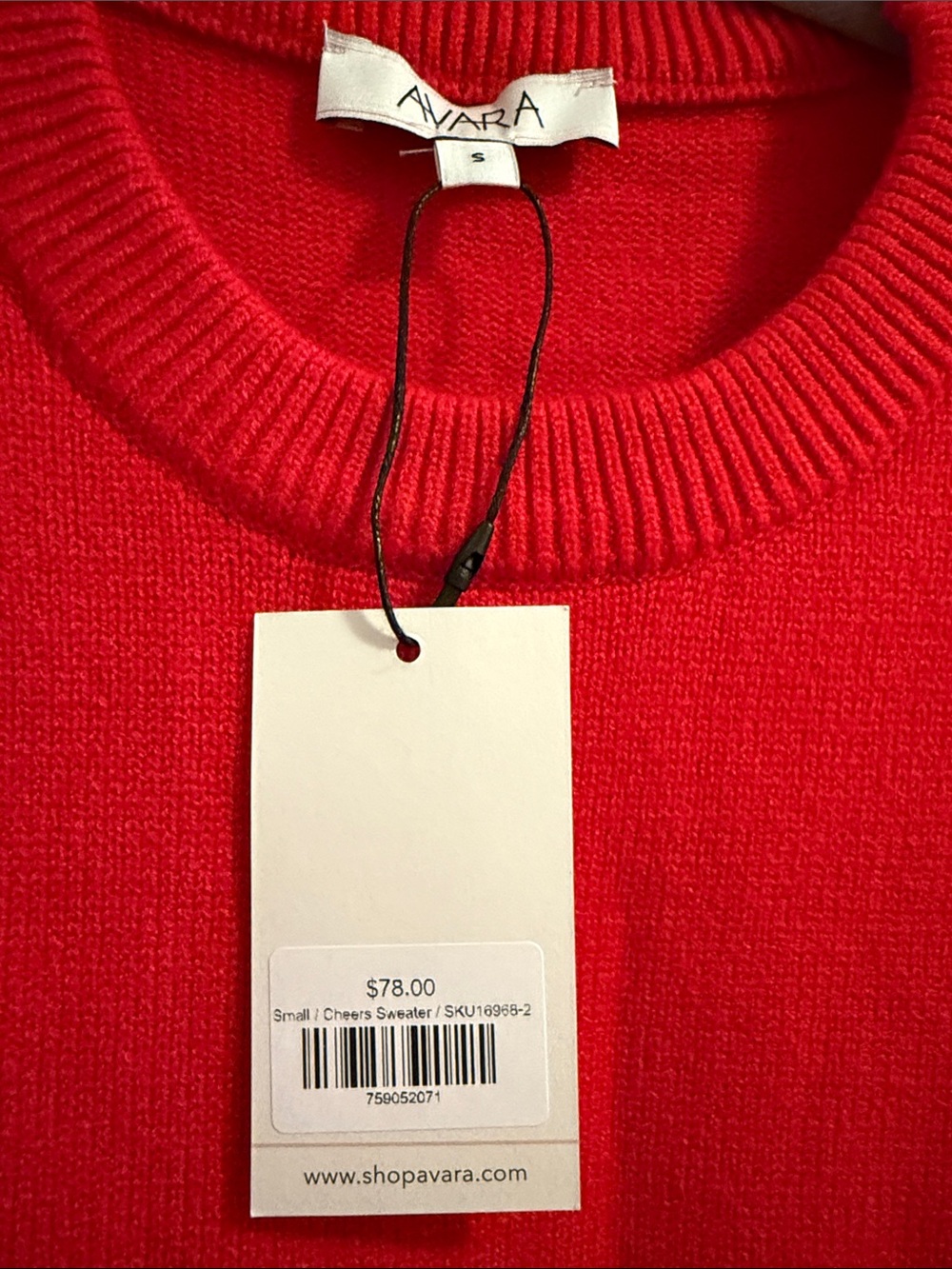Red 'Cheers!' Sweater - Picture 2 of 3